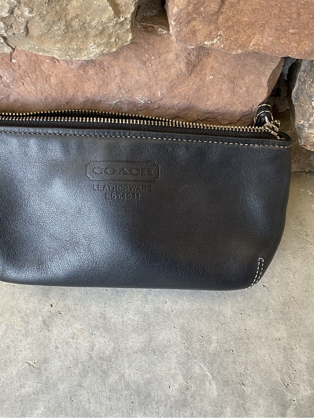 Coach Black Leatherware Cosmetic Bag - Picture 10 of 10